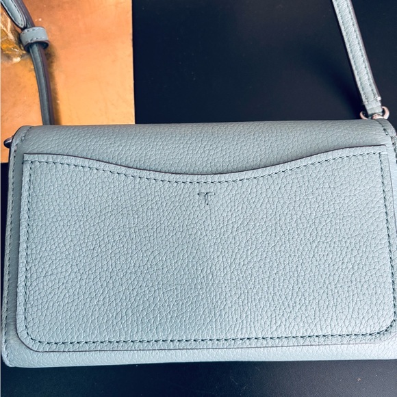 Tory Burch Thea Crossbody and Flat Wallet in Sage Green - Picture 4 of 11